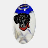 Zwarte Labrador Retriever Keramisch Ornament (Rechts)