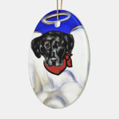 Zwarte Labrador Retriever Keramisch Ornament (Links)