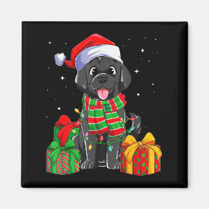 Zwarte Labrador Retriever Kerstverlichting Xmas La Magneet