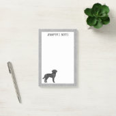 Zwarte Labrador Retriever Lab Hond Aangepaste Naam Post-it® Notes (Kantoor)