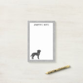 Zwarte Labrador Retriever Lab Hond Aangepaste Naam Post-it® Notes (Op bureau)
