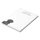 Zwarte Labrador Retriever Lab Hond Gepersonaliseer Notitieblok (Linkerzijde)