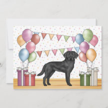 Zwarte Labrador Retriever Lab-hond Kleurrijke Verj