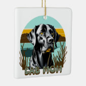 Zwarte Labrador Retriever | Lab Moeder Keramisch Ornament (Rechts)