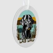 Zwarte Labrador Retriever | Lab Vader Ornament (voorkant)