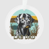 Zwarte Labrador Retriever | Lab Vader Ornament (voorkant)