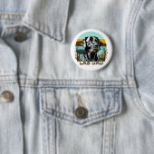 Zwarte Labrador Retriever | Lab Vader Ronde Button 5,7 Cm (In situ)
