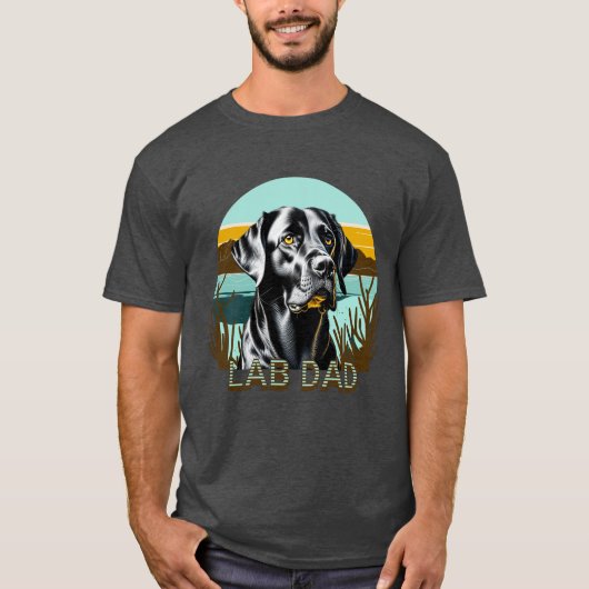 Zwarte Labrador Retriever | Lab Vader T-shirt (Voorkant)