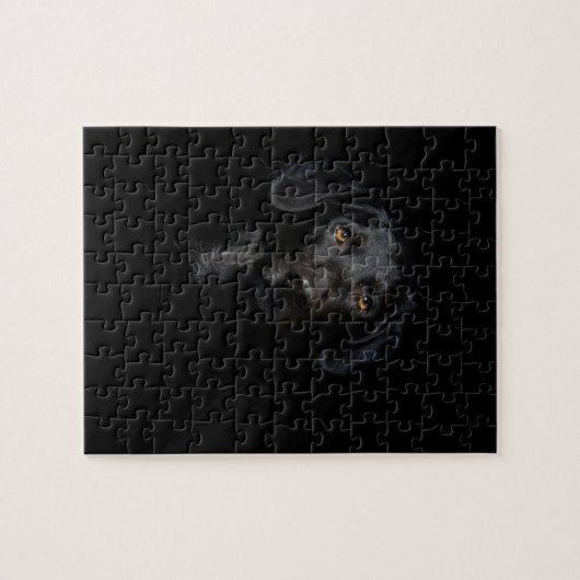  zwarte labrador Retriever Legpuzzel (Horizontaal)