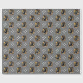 Zwarte Labrador Retriever Log Cabin Herfst Cadeaupapier (Vlak)