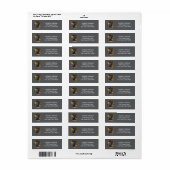 Zwarte Labrador Retriever Log Cabin Herfst Etiket (Full Sheet)