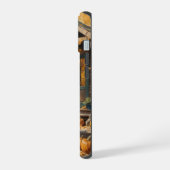 Zwarte Labrador Retriever Log Cabin Herfst iPhone 15 Case (Linkerkant)