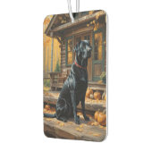 Zwarte Labrador Retriever Log Cabin Herfst Luchtverfrisser (Links)