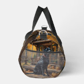 Zwarte Labrador Retriever Log Cabin Herfst Plunjezak (Rechts)