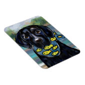 Zwarte Labrador Retriever Magneet (Rechterzijde)