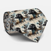 Zwarte labrador retriever met Mallard eenden Stropdas (Opgerold)
