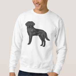 Zwarte Labrador Retriever Mooie Cartoon Hond Print Trui