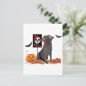 Zwarte Labrador Retriever Piraat Briefkaart (Staand voorkant)