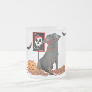 Zwarte Labrador Retriever Piraat Matglas Koffiemok