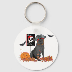 Zwarte Labrador Retriever Piraat Sleutelhanger