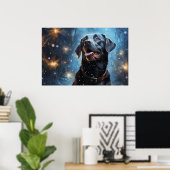 Zwarte Labrador Retriever Poster (Thuiskantoor)