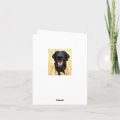 Zwarte Labrador Retriever Puppy Dog Blank Notecard Kaart (Achterkant)