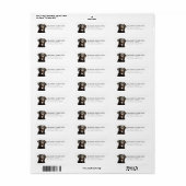 Zwarte Labrador Retriever retouradreslabels Etiket (Full Sheet)