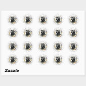 Zwarte Labrador Retriever Ronde Stickers (Vel)