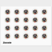 Zwarte Labrador Retriever Ronde Stickers (Vel)
