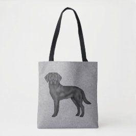 Zwarte Labrador Retriever Schattige Cartoon Hond G Tote Bag