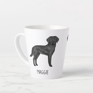 Zwarte Labrador Retriever Schattige Hond Ontwerp J Latte Mok