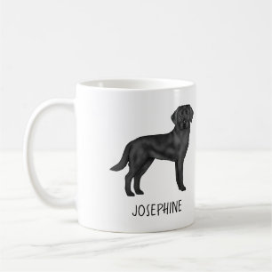 Zwarte Labrador Retriever Schattige Lab Hond Aange Koffiemok