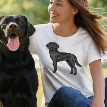 Zwarte Labrador Retriever Schattigee hondenillustr