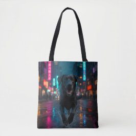 Zwarte Labrador Retriever Schouder Canvas tas