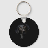 zwarte labrador Retriever Sleutelhanger (Voorkant)
