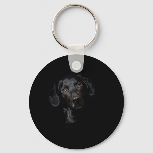 zwarte labrador Retriever Sleutelhanger (Voorkant)