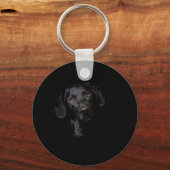 zwarte labrador Retriever Sleutelhanger (Voorkant)
