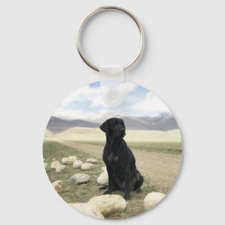 zwarte labrador Retriever Sleutelhanger