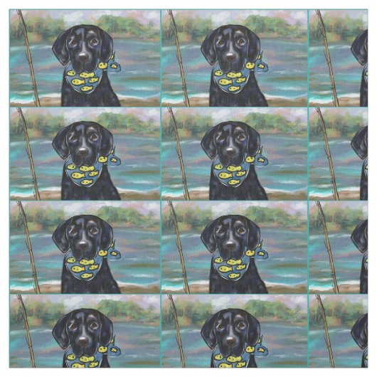 ZWARTE LABRADOR RETRIEVER STOF (Swatch)