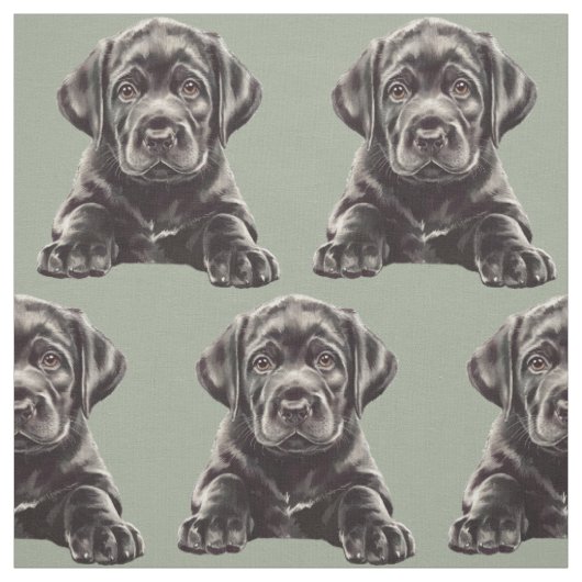 Zwarte Labrador Retriever Stof (Swatch)