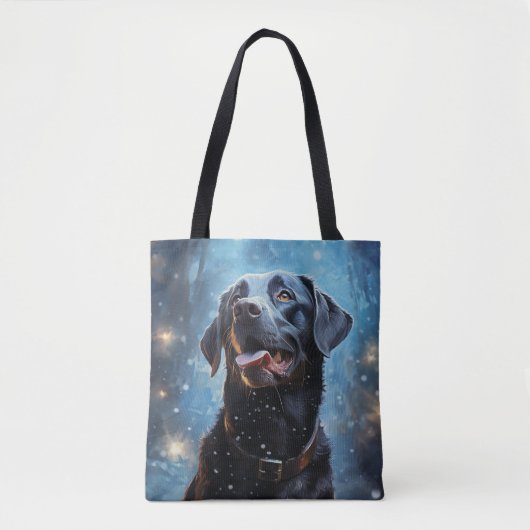 Zwarte Labrador Retriever Tote Bag (Voorkant)
