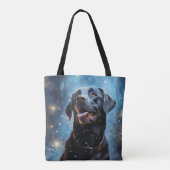 Zwarte Labrador Retriever Tote Bag (Achterkant)