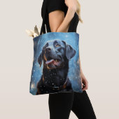 Zwarte Labrador Retriever Tote Bag (Dichtbij)