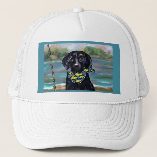 Zwarte Labrador Retriever Trucker Pet (Voorkant)