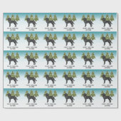 Zwarte Labrador Retriever Winterwoud Aangepaste Te Cadeaupapier (Vlak)