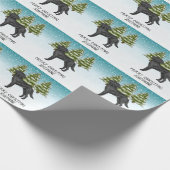 Zwarte Labrador Retriever Winterwoud Aangepaste Te Cadeaupapier (Hoek)