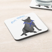 Zwarte Labrador Retriever Zeiler Bier Onderzetter (Linkerzijde)