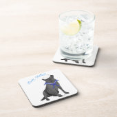 Zwarte Labrador Retriever Zeiler Bier Onderzetter (Rechterzijde)