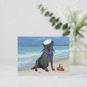Zwarte Labrador Retriever Zeiler Briefkaart (Staand voorkant)
