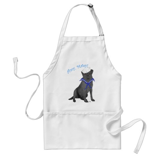 Zwarte Labrador Retriever Zeiler Standaard Schort (Voorkant)